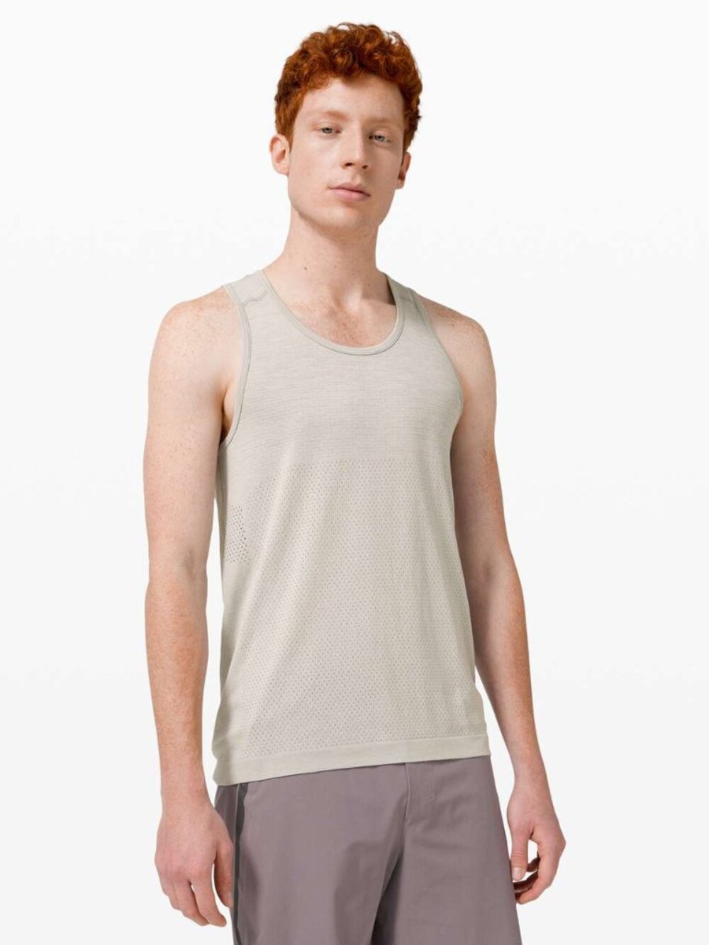 Lululemon Men's Metal Vent Breathe Tank - Grey/White